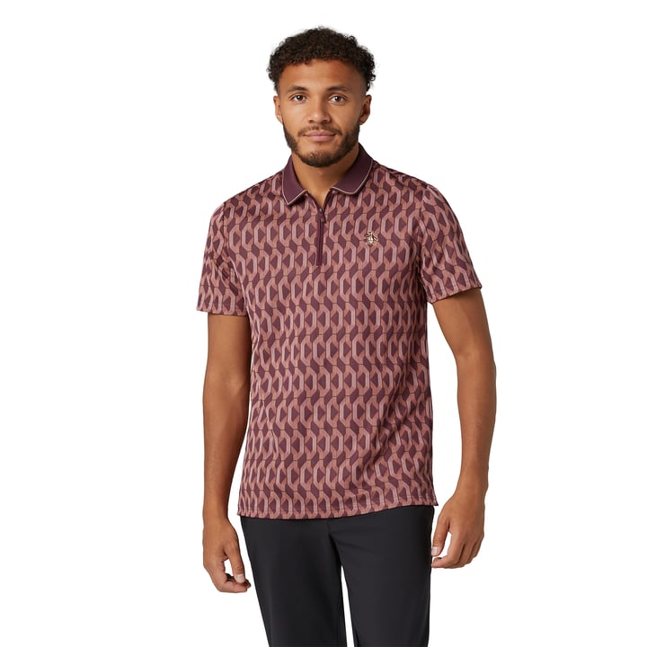 OP All Over Jacquard Colour Block Polo Original Penguin OP All Over Jacquard Colour Block Polo Original Penguin