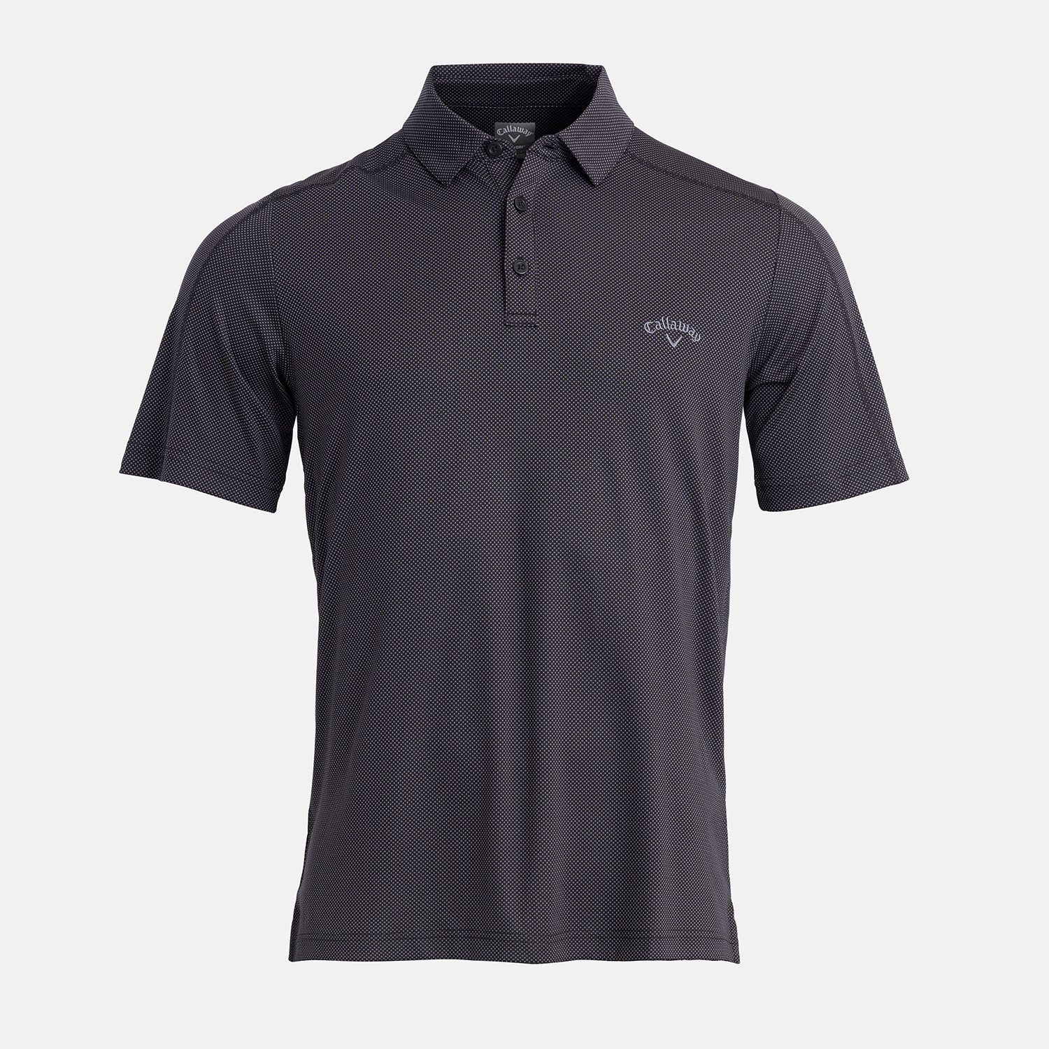 Ss 2 Color Jacquard Polo Black
