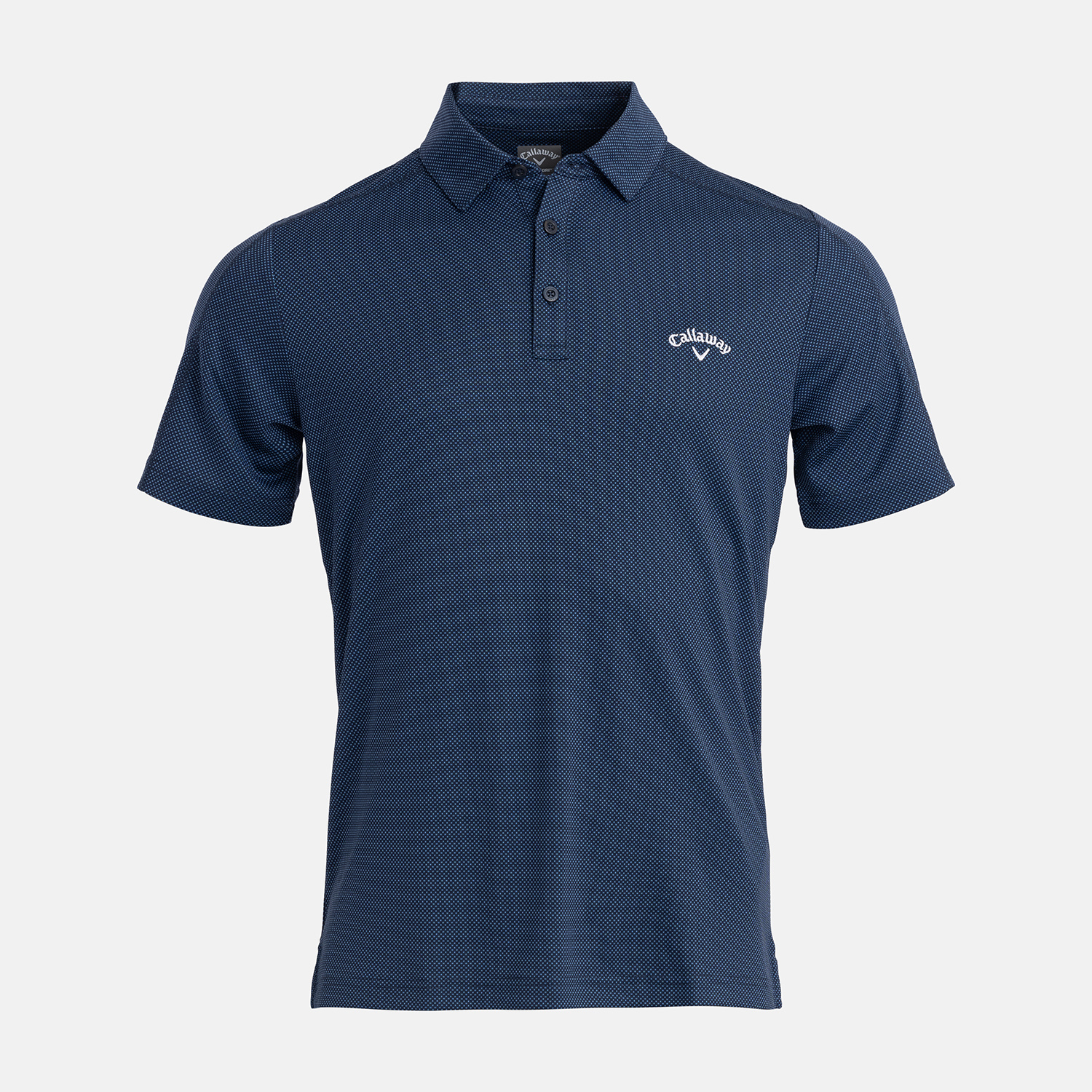 Ss 2 Color Jacquard Polo Blau