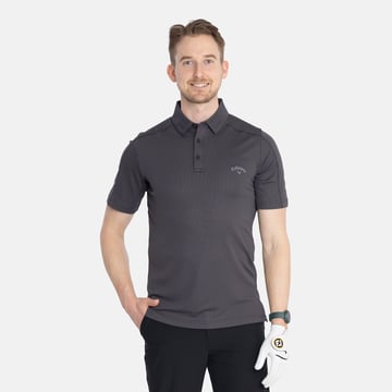 Ss 2 Color Jacquard Polo Black Callaway