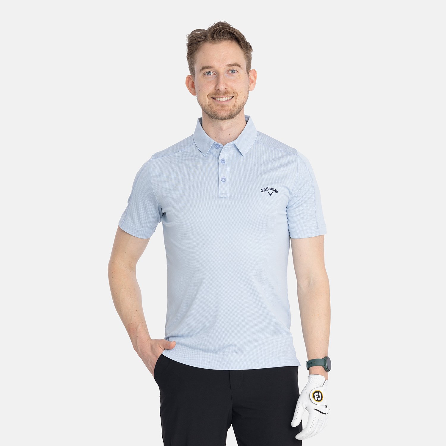 Ss 2 Color Jacquard Polo Callaway