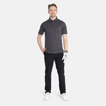 Ss 2 Color Jacquard Polo Black Callaway