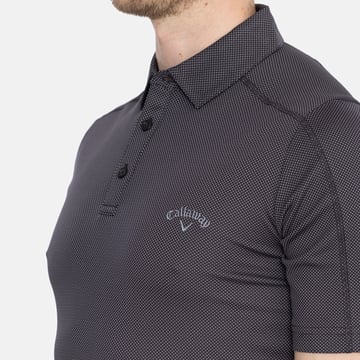 Ss 2 Color Jacquard Polo Black Callaway