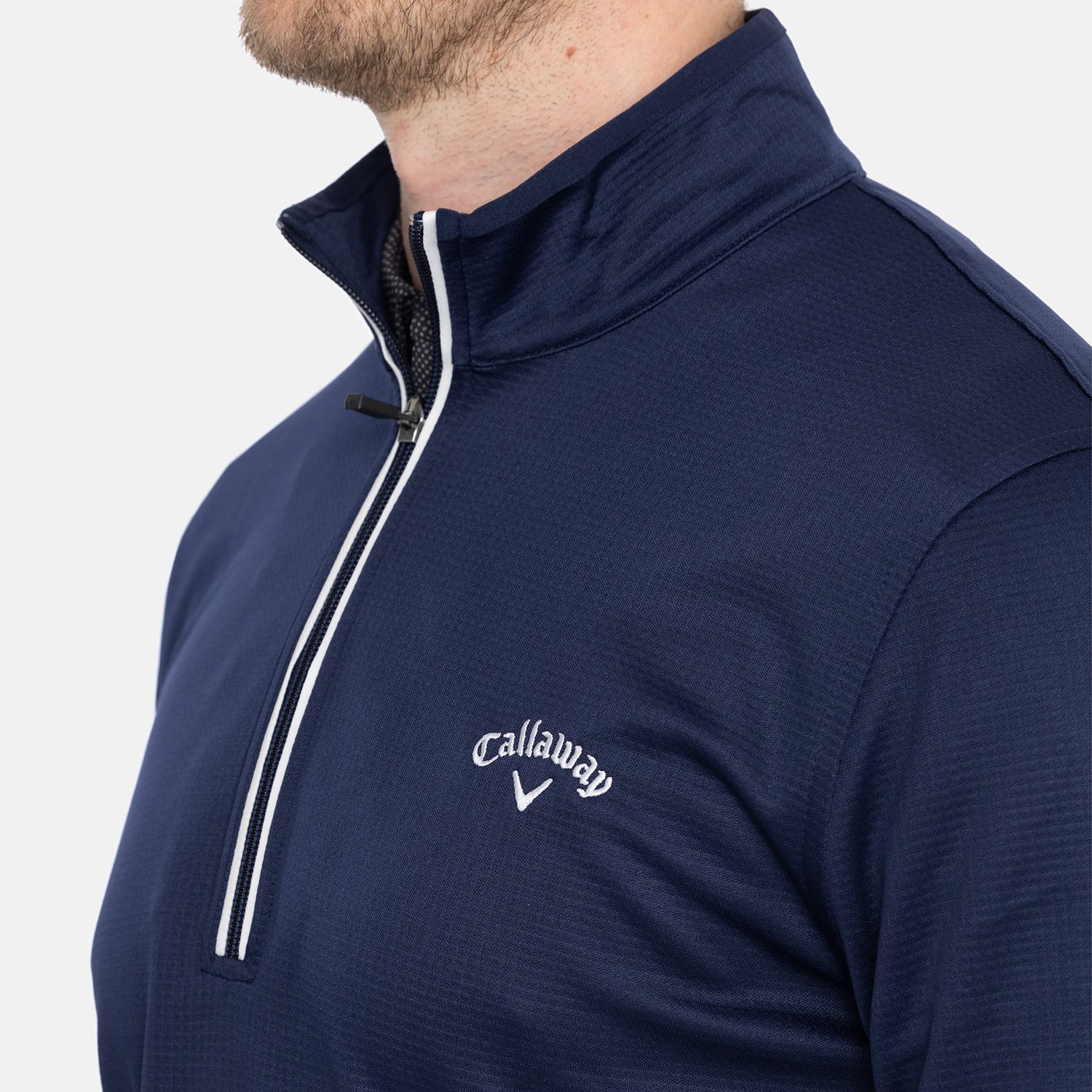 LS Thermal Waffle Pull Over 1/4 Zip Blue Callaway