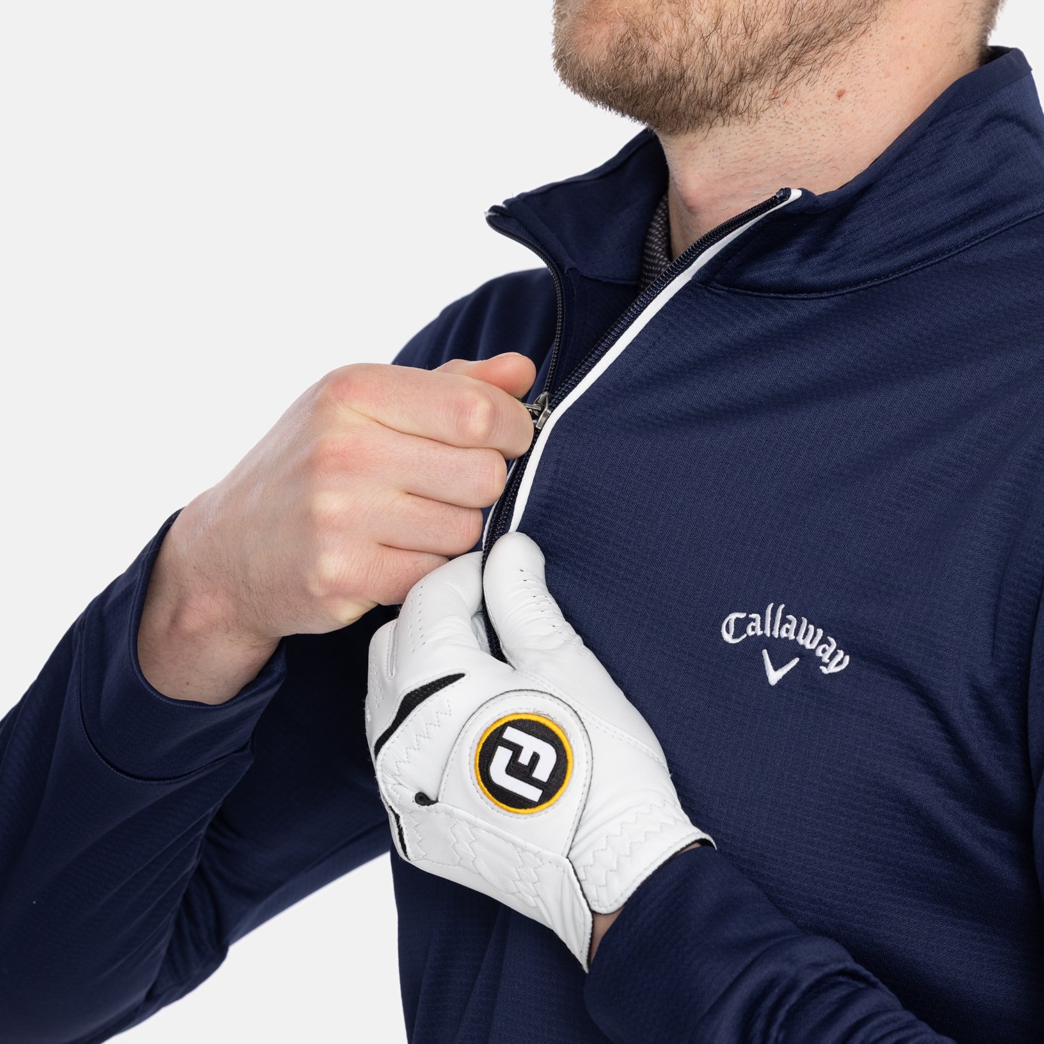 LS Thermal Waffle Pull Over 1/4 Zip Blue Callaway