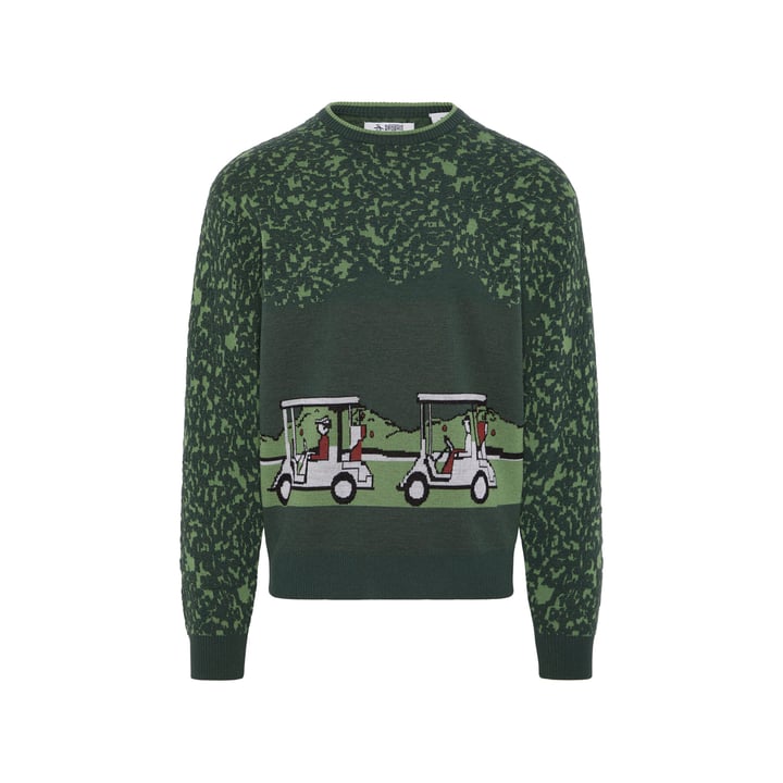 OP Ls Golf Cart Jacquard Sweater Original Penguin