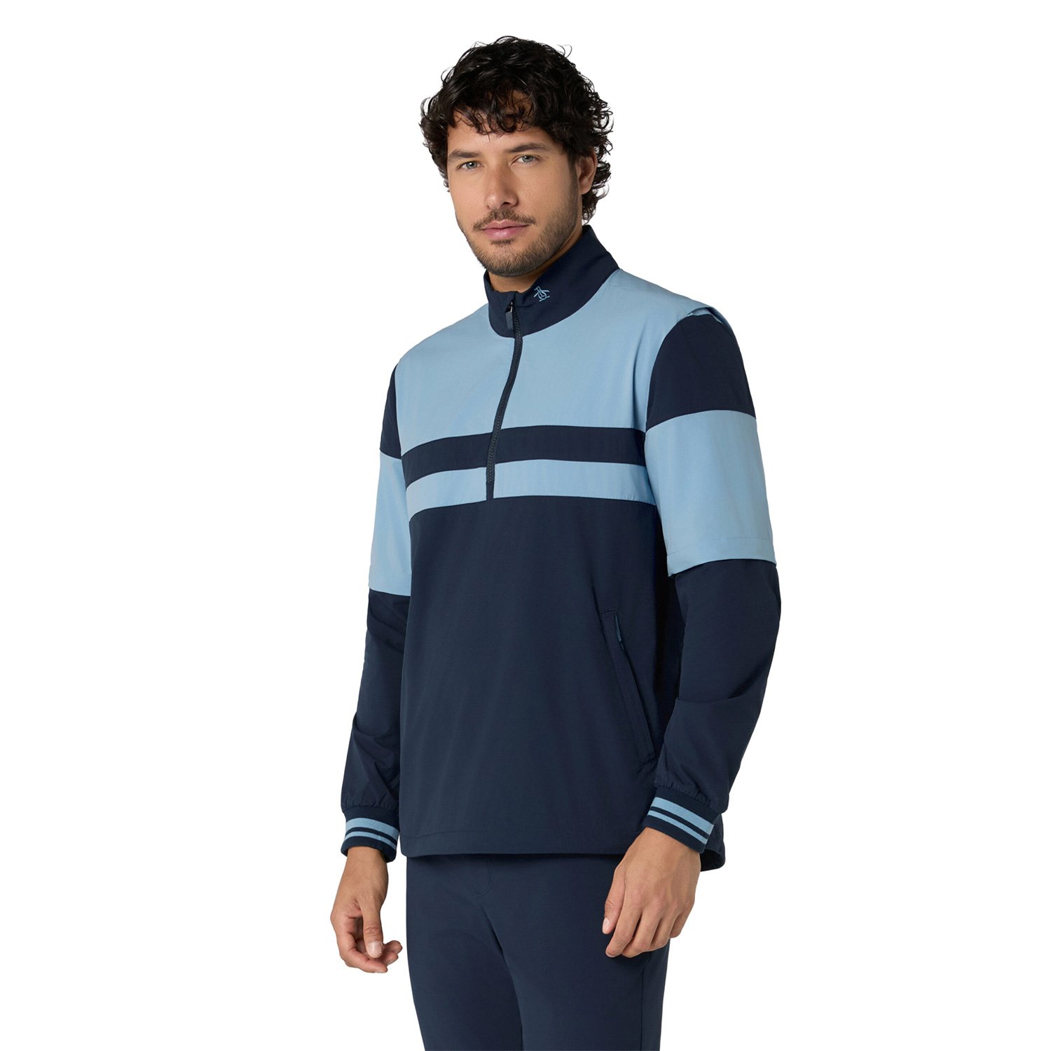 OP 1/4 Zip Color Block Wind Jacket Original Penguin OP 1/4 Zip Color Block Wind Jacket Original Penguin