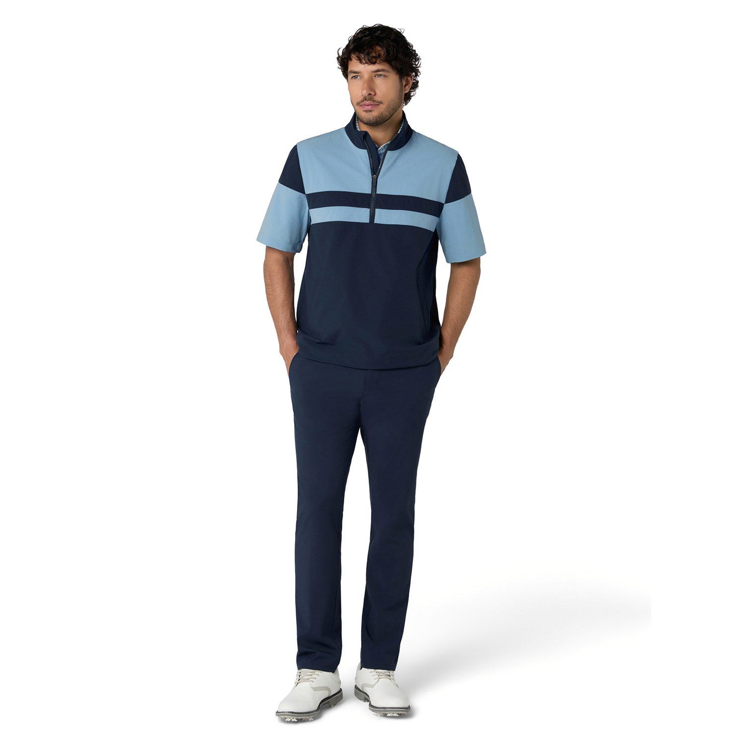 OP 1/4 Zip Color Block Wind Jacket Original Penguin OP 1/4 Zip Color Block Wind Jacket Original Penguin
