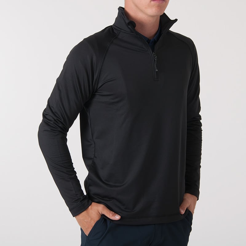 Coos Bay Half-Zip Black