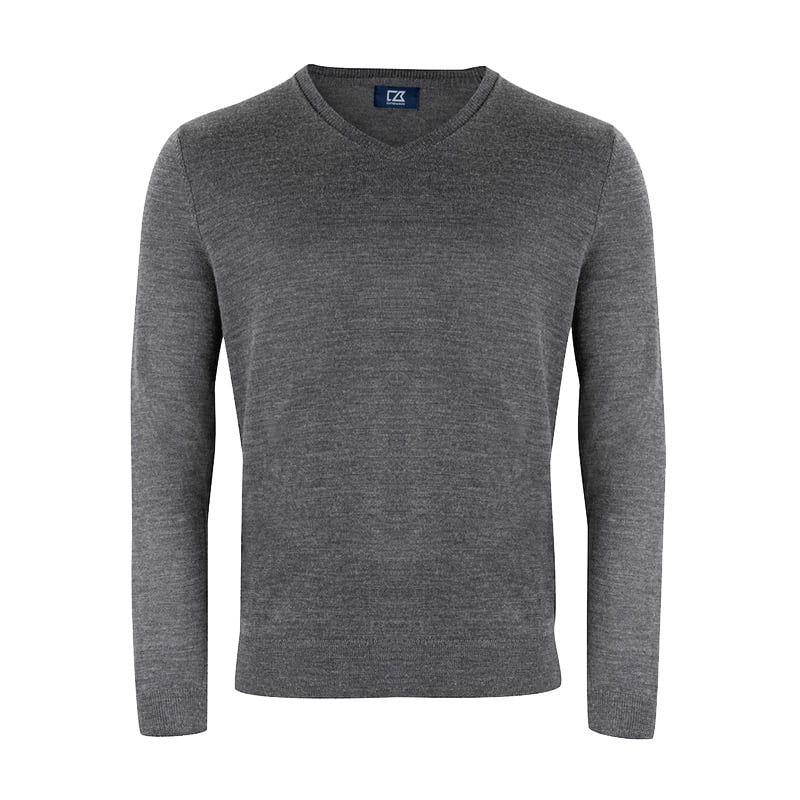 Vernon V-Neck Merino Grau