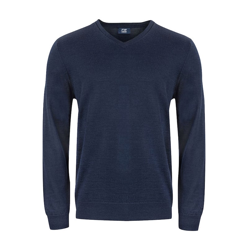 Vernon V-Neck Merino Blue