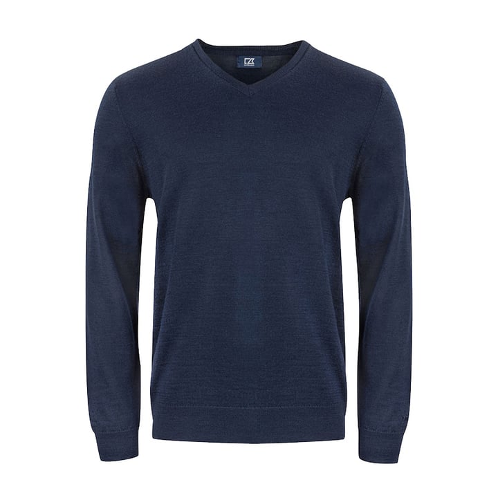 Vernon V-Neck Merino Blau Cutter & Buck