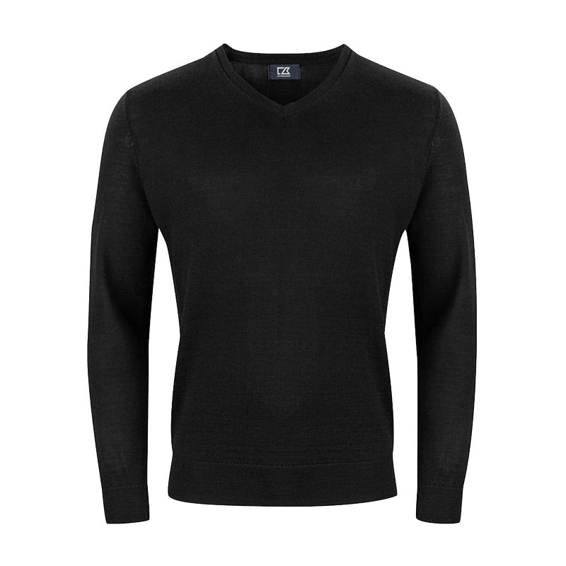 Vernon V-Neck Merino Schwarz