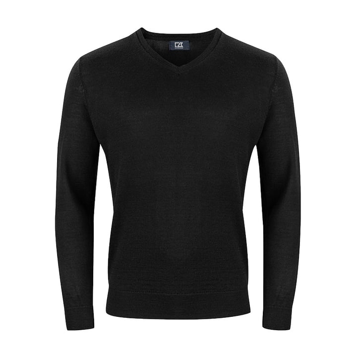 Vernon V-Neck Merino Musta Cutter & Buck Vernon V-Neck Merino Musta Cutter & Buck