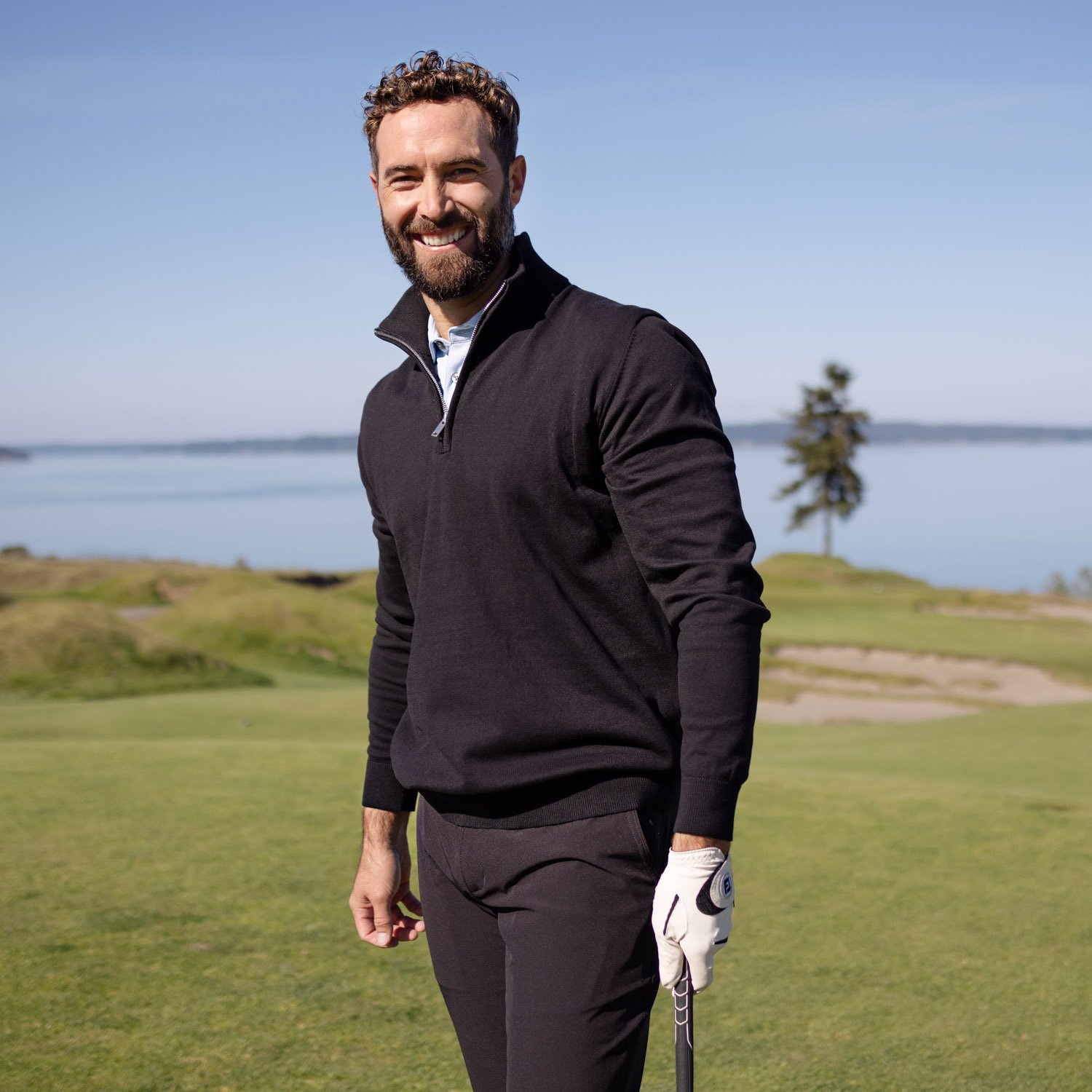 Oakville Half Zip Sweater Svart Cutter & Buck Oakville Half Zip Sweater Svart Cutter & Buck