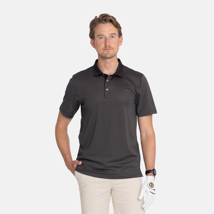 Virtue Polo Stripes Schwarz Cutter & Buck