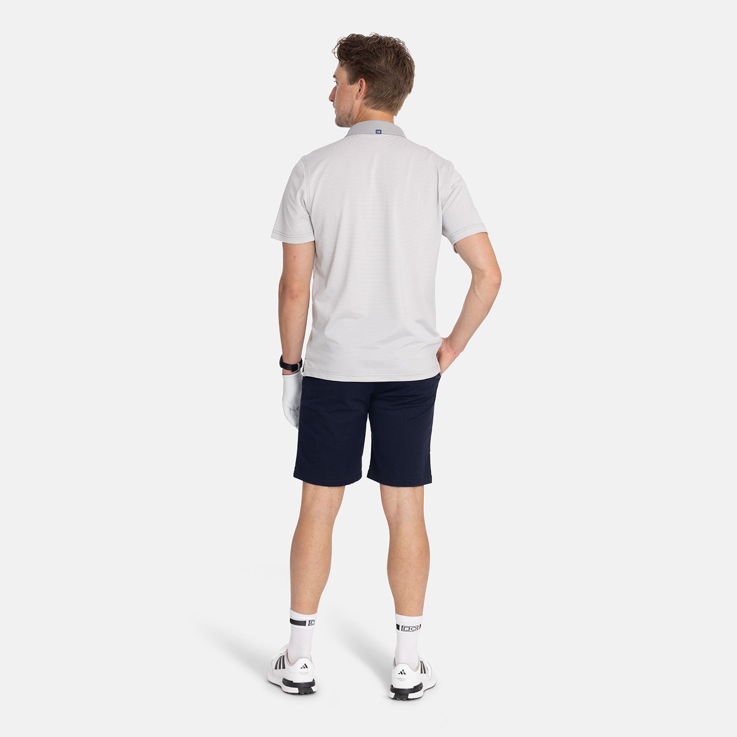 Virtue Polo Stripes Silver Cutter & Buck