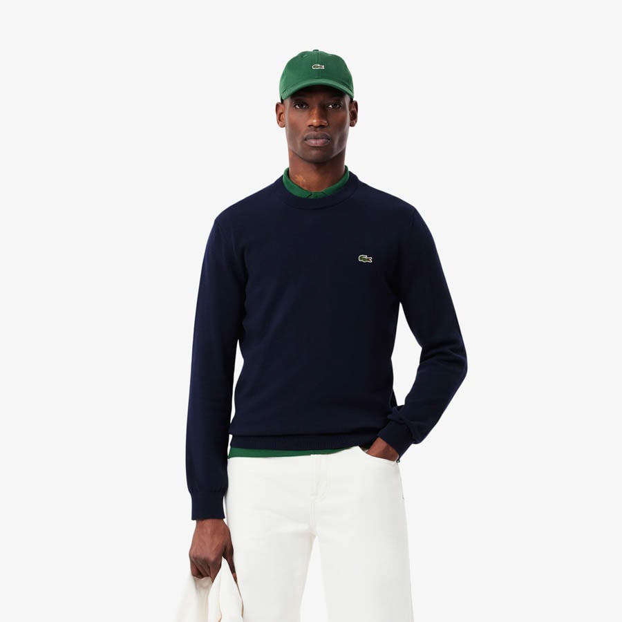 Classic Crew Neck Blå Lacoste
