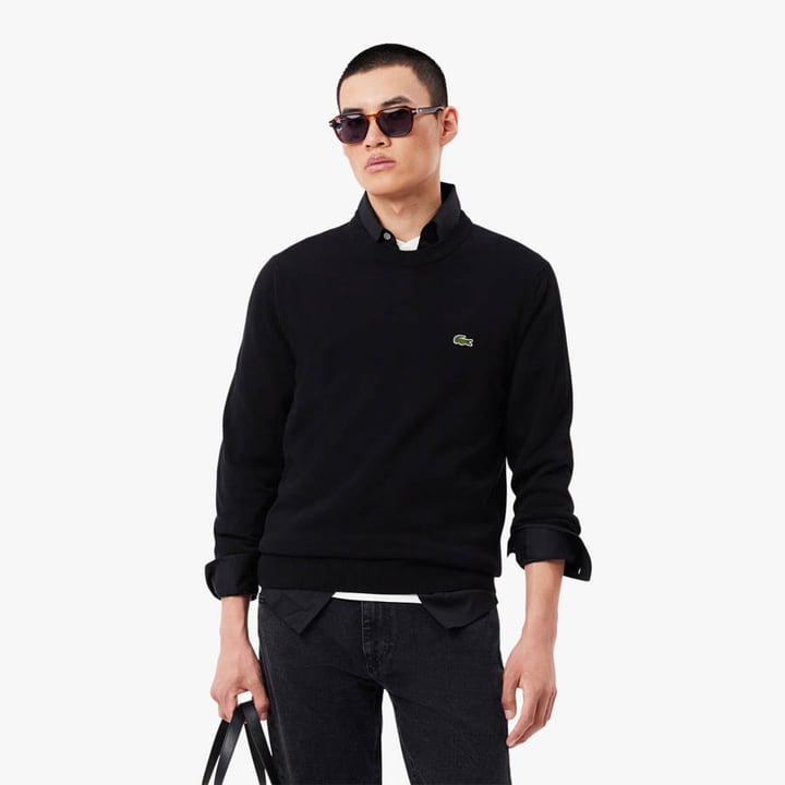 Classic Crew Neck AH1985 Svart Lacoste Classic Crew Neck AH1985 Svart Lacoste
