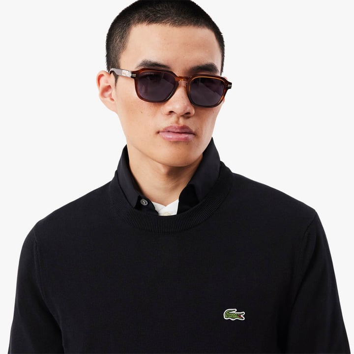 Classic Crew Neck AH1985 Svart Lacoste Classic Crew Neck AH1985 Svart Lacoste