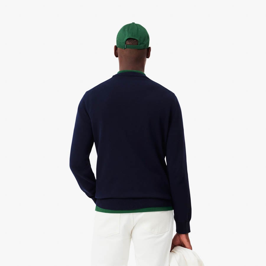 Classic Crew Neck Blå Lacoste