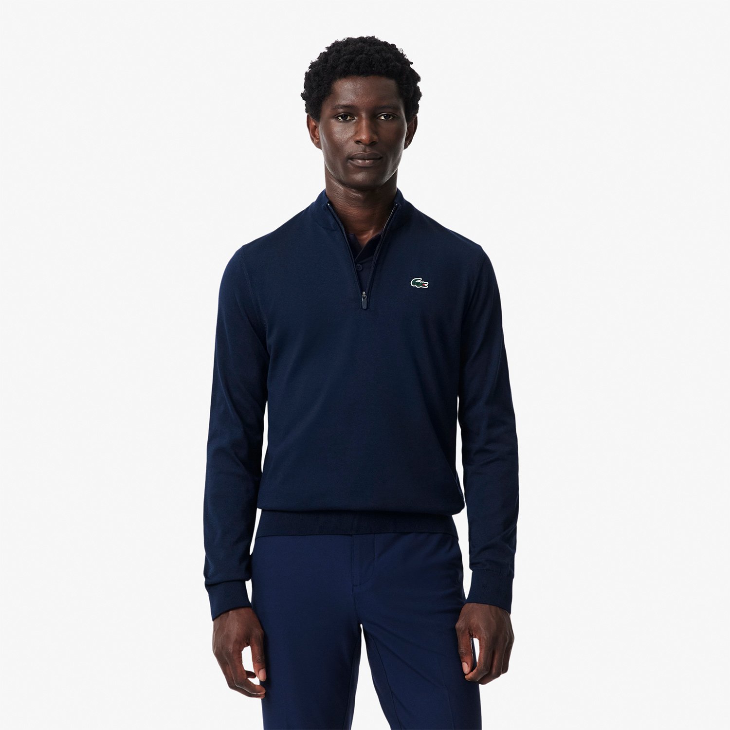 Performance 1/4 Zip Windstopper Blå Lacoste
