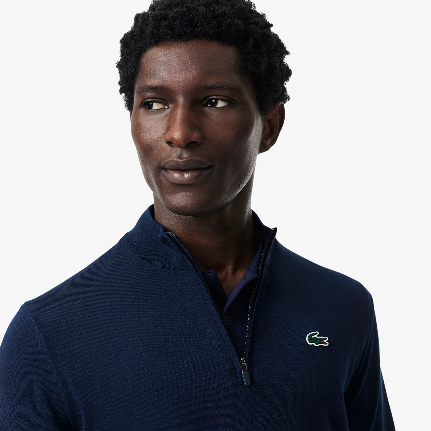 Performance 1/4 Zip Windstopper Blå Lacoste