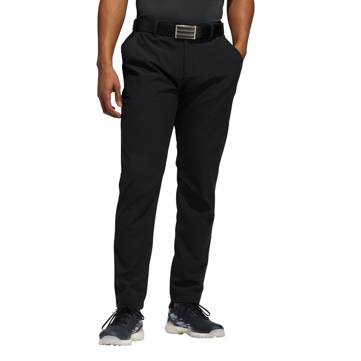 Adidas 3 stripe on sale golf trousers black