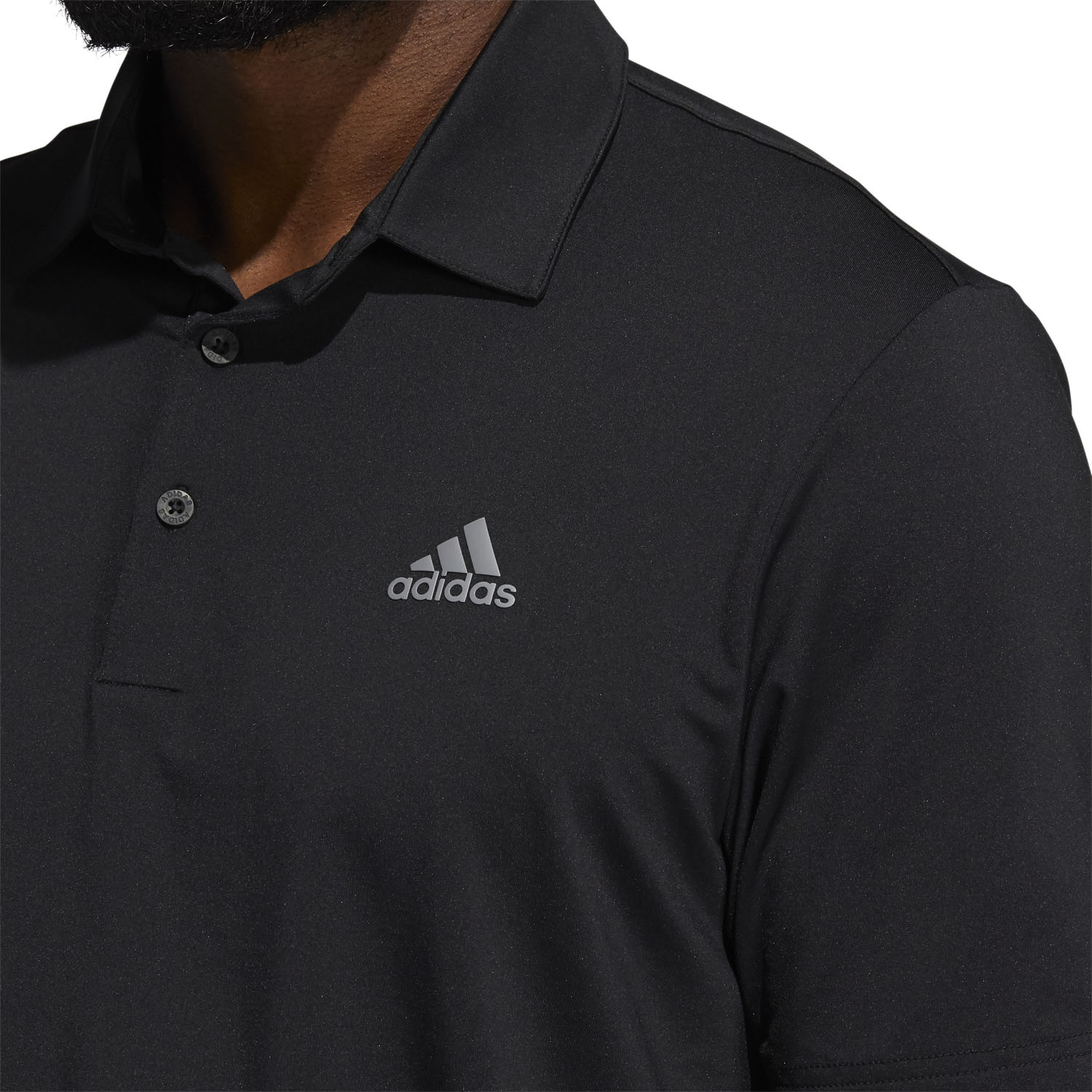 Adidas black hotsell golf shirt