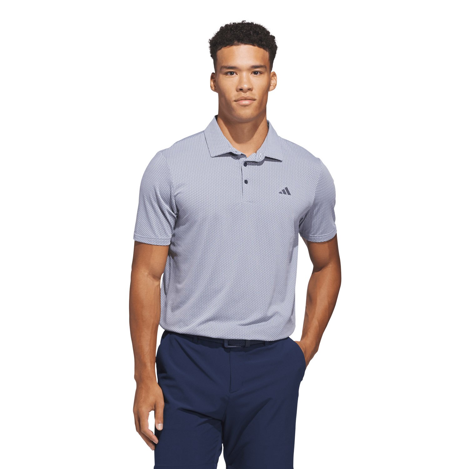 Performance Textured Polo Valkoinen Sininen Adidas
