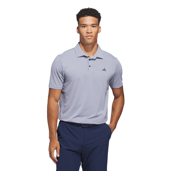 Performance Textured Polo Vit Blå Adidas