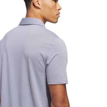 Performance Textured Polo Vit Blå Adidas