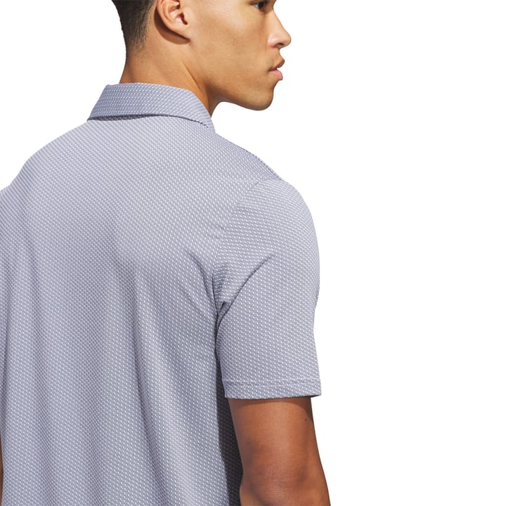 Performance Textured Polo Vit Blå Adidas