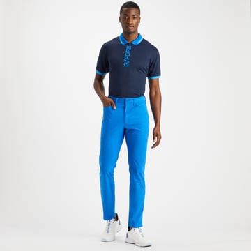 Logo 1/4 Zip Polo Blau G/Fore