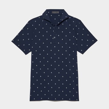 Skull & T´s Ice Nylon Polo Blå G/Fore