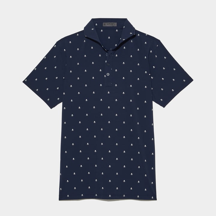 Skull & T´s Ice Nylon Polo Blå G/Fore