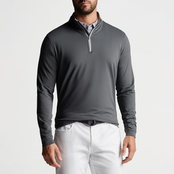 Perth Performance Quarter-Zip Grau Peter Millar