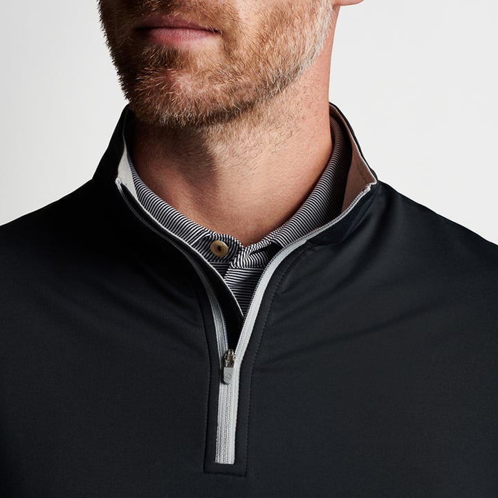 Perth Performance Quarter-Zip Svart Peter Millar Perth Performance Quarter-Zip Svart Peter Millar