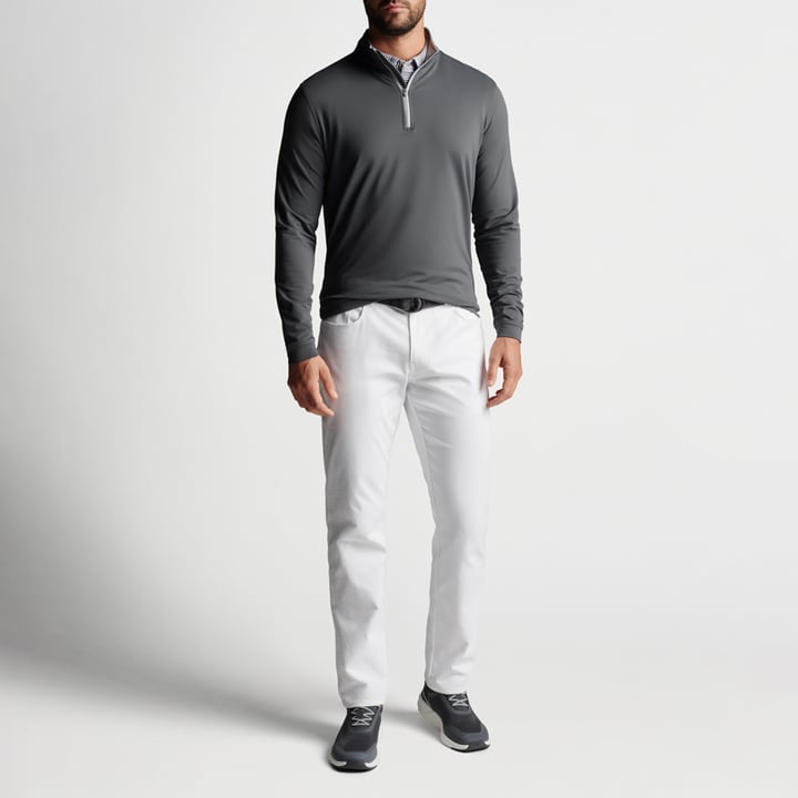 Perth Performance Quarter-Zip Grå Peter Millar