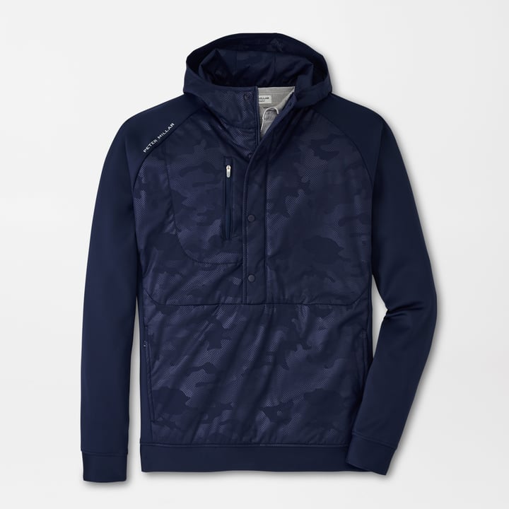 Persuit Half Snap Hoodie Blue Peter Millar