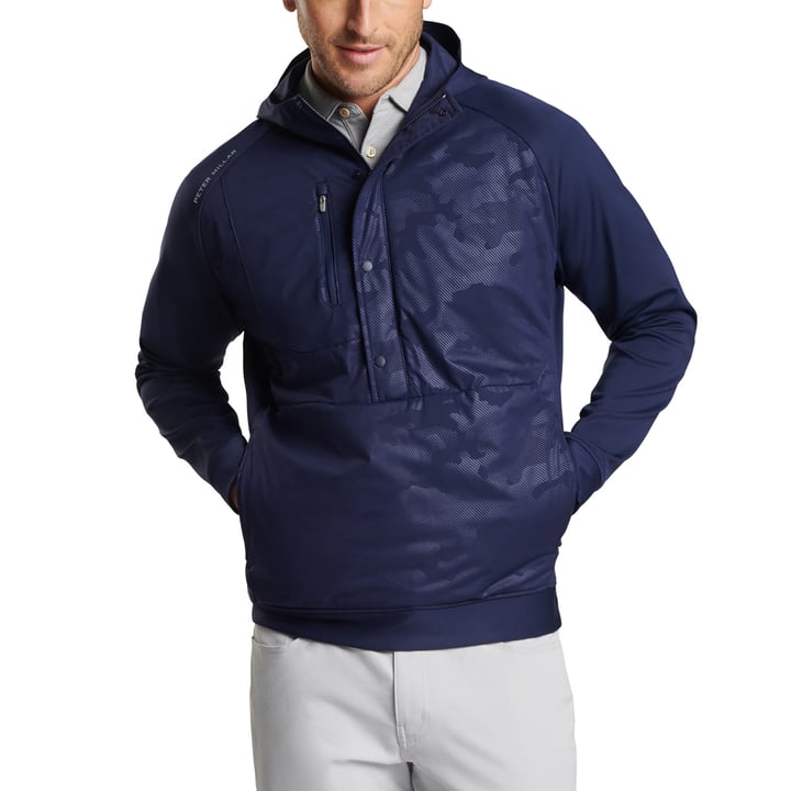 Persuit Half Snap Hoodie Blue Peter Millar