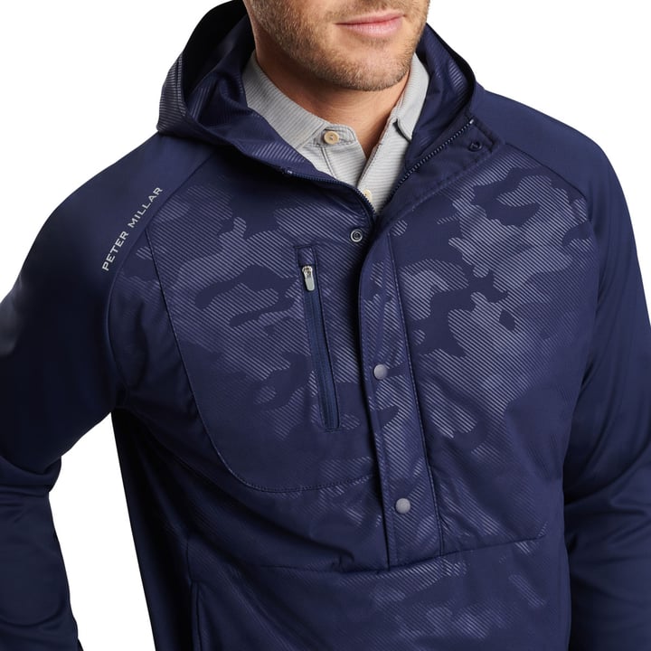 Persuit Half Snap Hoodie Blue Peter Millar