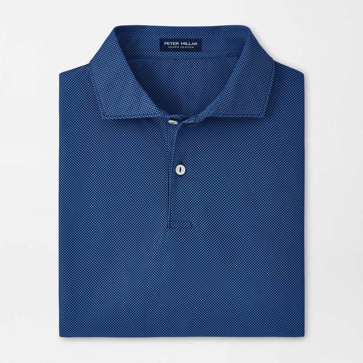 Checkers Performance Mesh Polo Blue Peter Millar