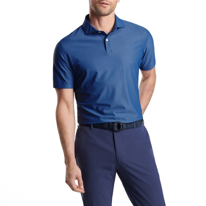 Checkers Performance Mesh Polo Blue Peter Millar