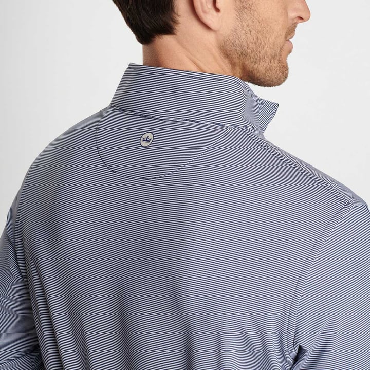 Perth Mini Stripe 1/4 Zip Blau Weiß Peter Millar Perth Mini Stripe 1/4 Zip Blau Weiß Peter Millar