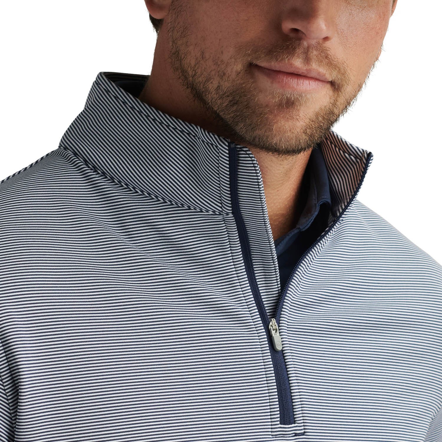 Perth Mini Stripe 1/4 Zip Blå Vit Peter Millar Perth Mini Stripe 1/4 Zip Blå Vit Peter Millar