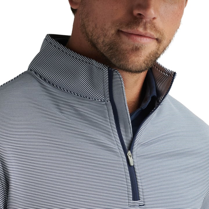 Perth Mini Stripe 1/4 Zip Blau Weiß Peter Millar Perth Mini Stripe 1/4 Zip Blau Weiß Peter Millar