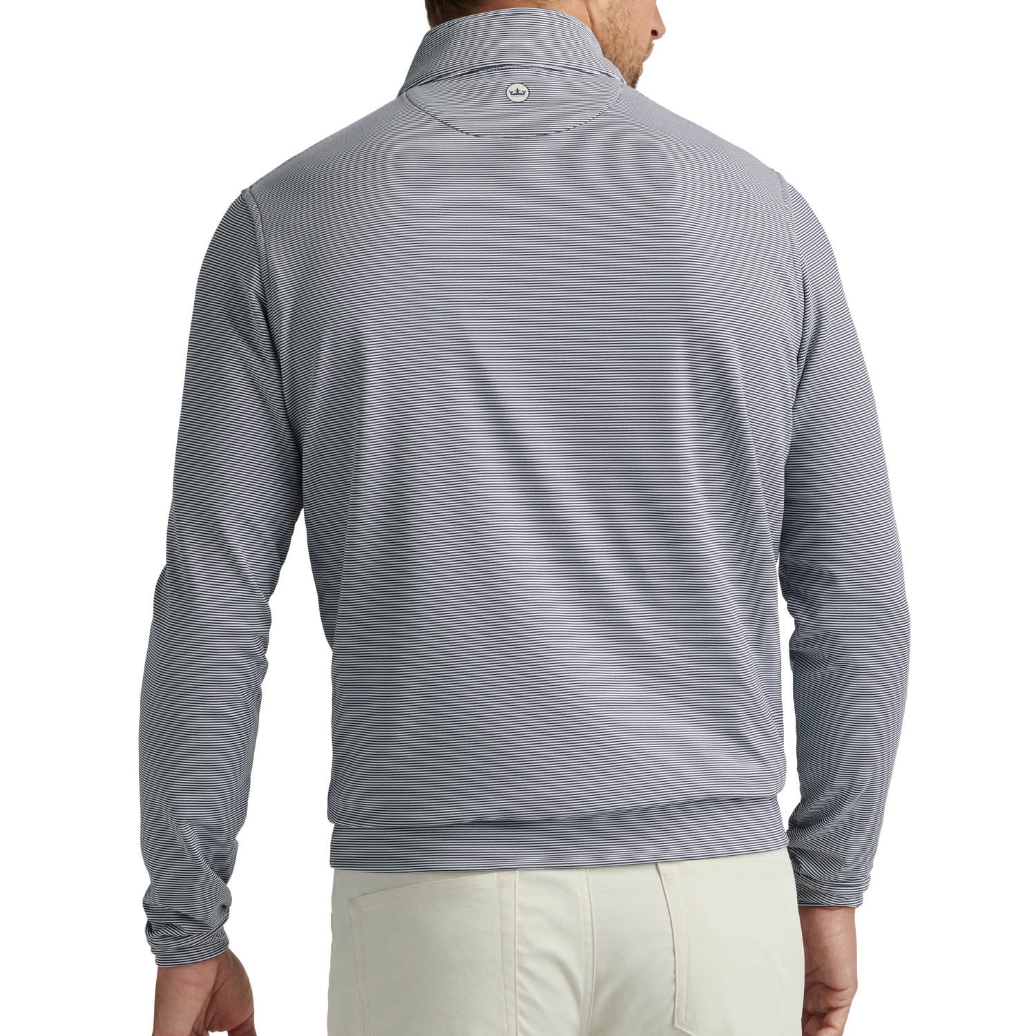 Perth Mini Stripe 1/4 Zip Blå Vit Peter Millar Perth Mini Stripe 1/4 Zip Blå Vit Peter Millar