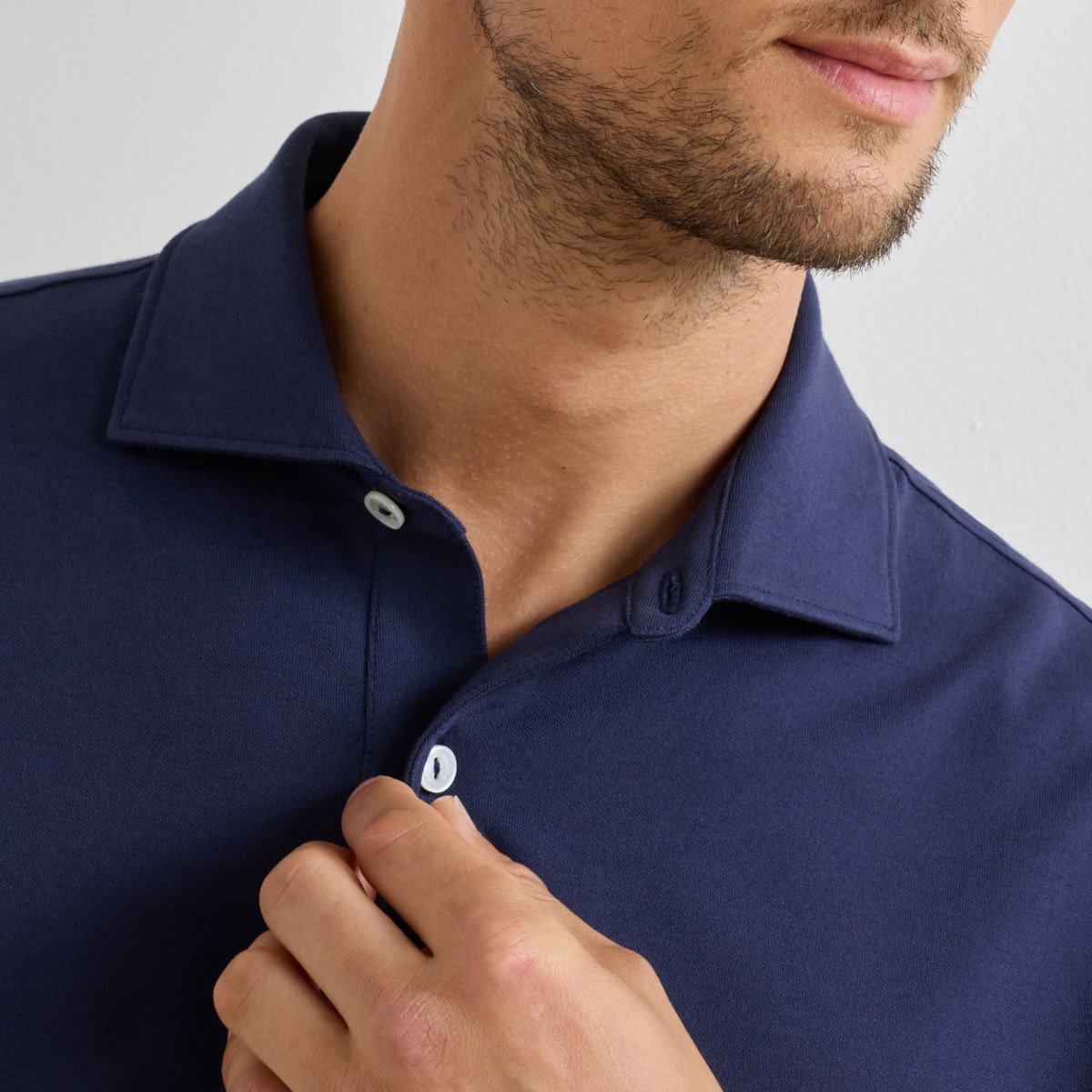 Albatross Cotton Blend Pique Polo Blå Peter Millar