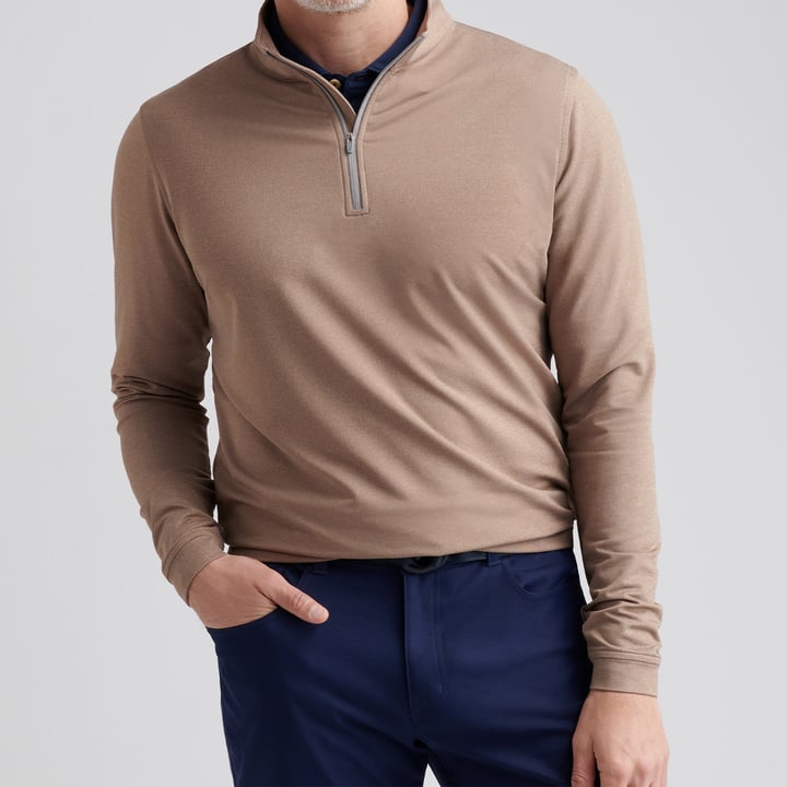 Perth Melange Performance Quarter Zip Peter Millar